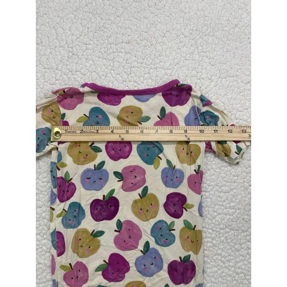 Little Sleepies Berry Apple Of My Eye Fruit Print Short Sleeve Pajama Top Sz 5/6